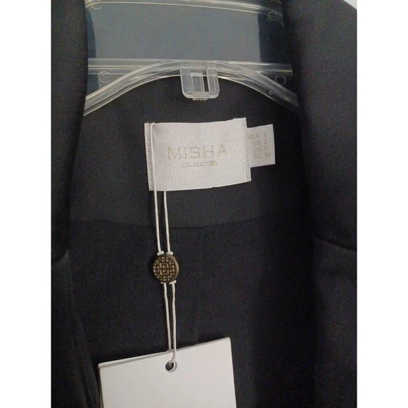 NWT Misha Collection Christy Frill Blazer Dress Black Size 2